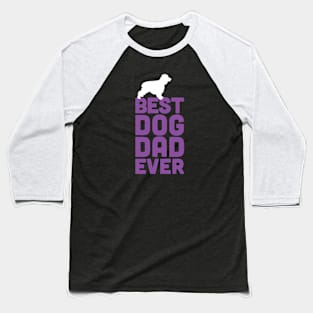 Best Cocker Spaniel Dog Dad Ever - Purple Dog Lover Gift Baseball T-Shirt